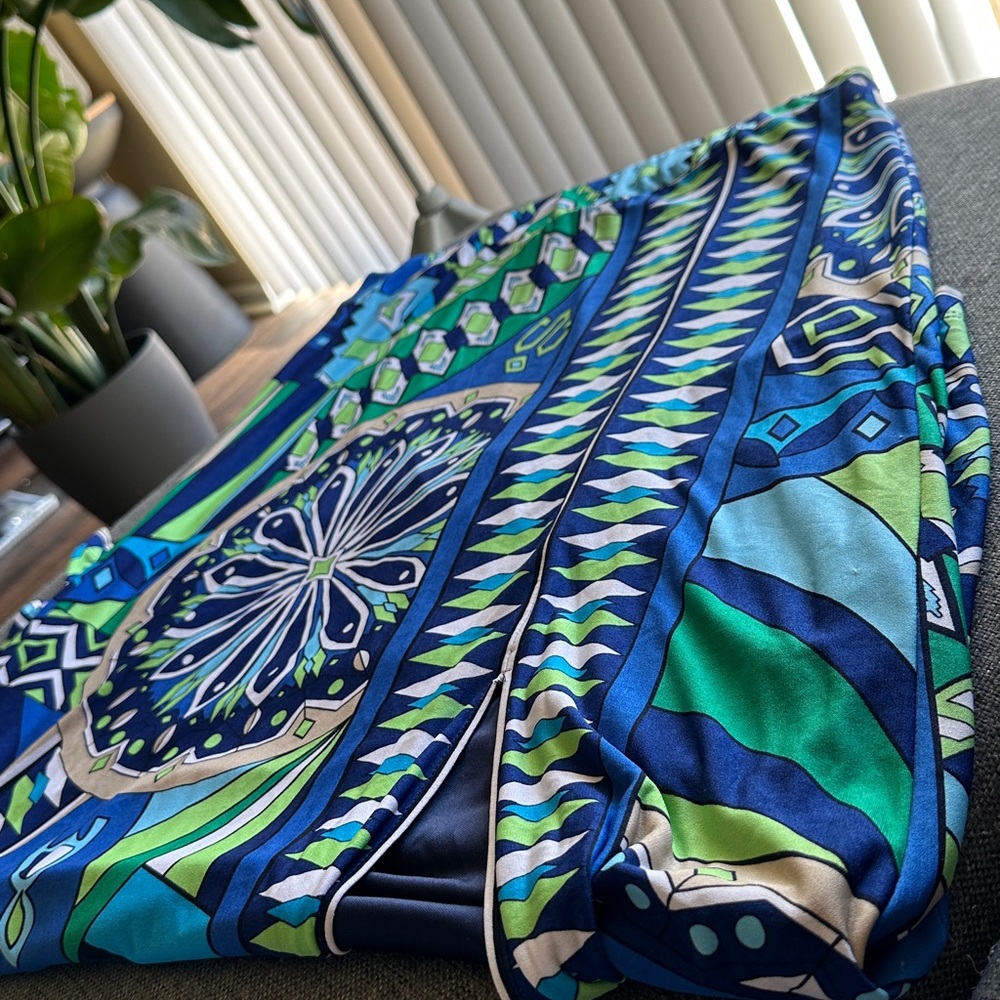 Chico's Vibrant Blue and Green Maxi Skirt - Picture 9 of 9